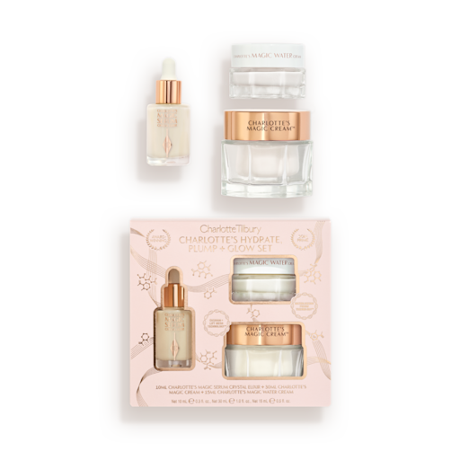 CHARLOTTE'S HYDRATE PLUMP & GLOW SET Hudplejesæt