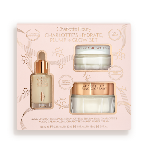 CHARLOTTE'S HYDRATE PLUMP & GLOW SET Hudplejesæt