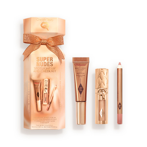 Super Nudes SPOTLIGHT LÆBE- OG KINDKIT LIP & CHEEK CRACKER