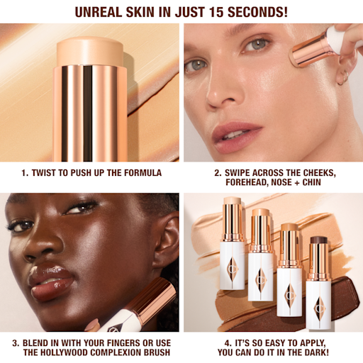 UNREAL SKIN SHEER GLOW TINT HYDRATING FOUNDATION STICK 7 MEDIUM
