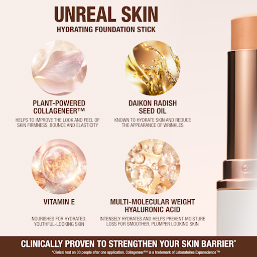 UNREAL SKIN SHEER GLOW TINT HYDRATING FOUNDATION STICK 7 MEDIUM